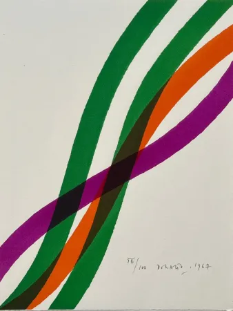 Litografía Dorazio - Hommage à Hans Arp 