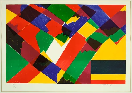 Litografía Dorazio - Senza titolo