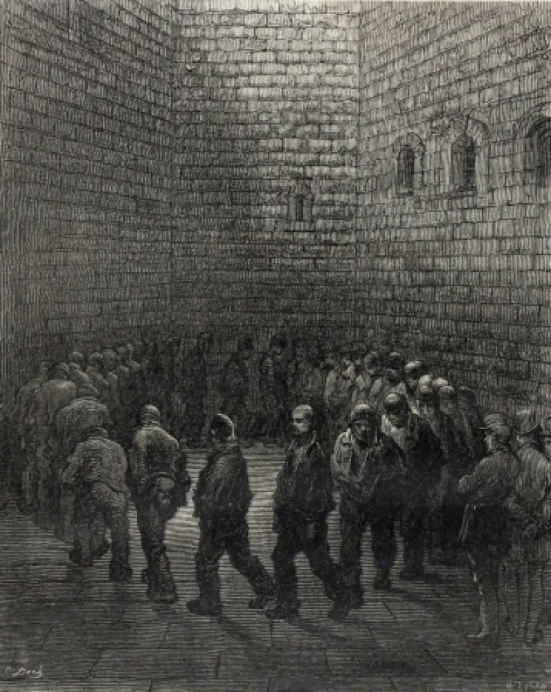 Grabado En Madera Doré - London - A Pilgrimage