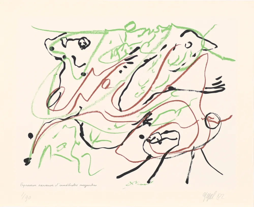 Serigrafía Dotremont - Expression nerveuse