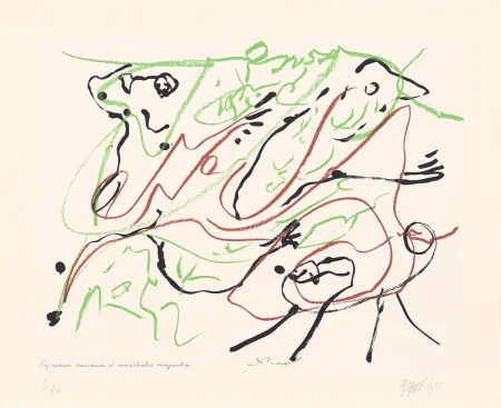 Serigrafía Dotremont - Expression nerveuse