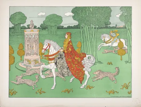 Litografía Doudelet - La Châtelaine, 1897