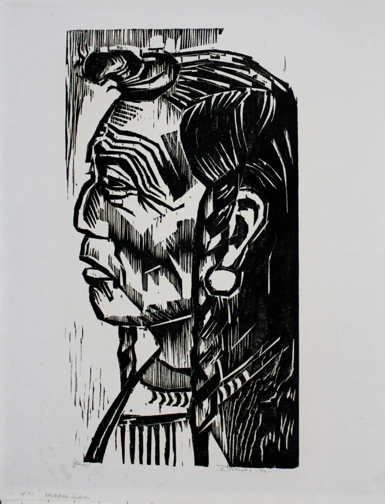 Grabado En Madera Drewes - Blackfoot