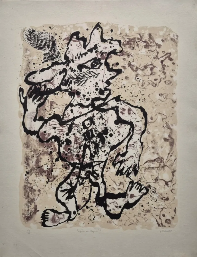 Litografía Dubuffet - Fougère au Chapeau (Fogere with Hat)