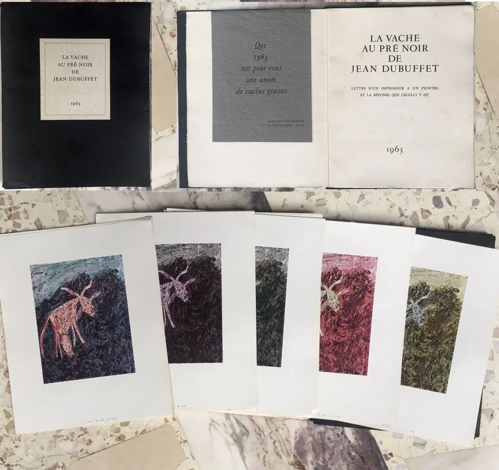 Libro Ilustrado Dubuffet - LA VACHE AU PRÉ NOIR DE JEAN DUBUFFET. 1963.