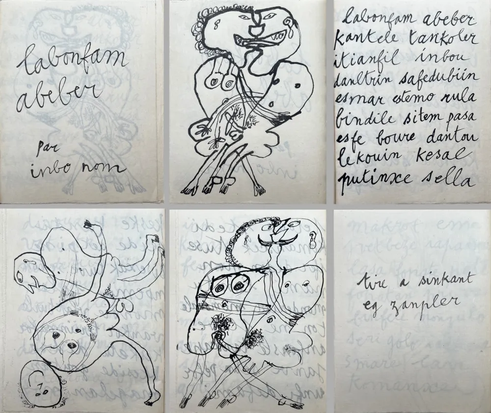 Libro Ilustrado Dubuffet - LABONFAM ABEBER PAR INBO NOM (1950)