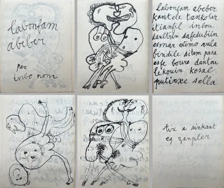 Libro Ilustrado Dubuffet - LABONFAM ABEBER PAR INBO NOM (1950)