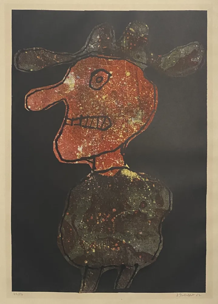 Litografía Dubuffet - Personnage au Chapeau