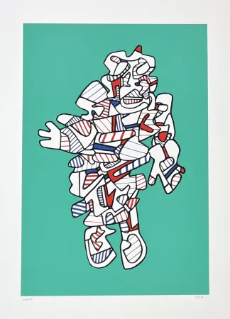 Serigrafía Dubuffet - Protestator, from Présences fugaces series
