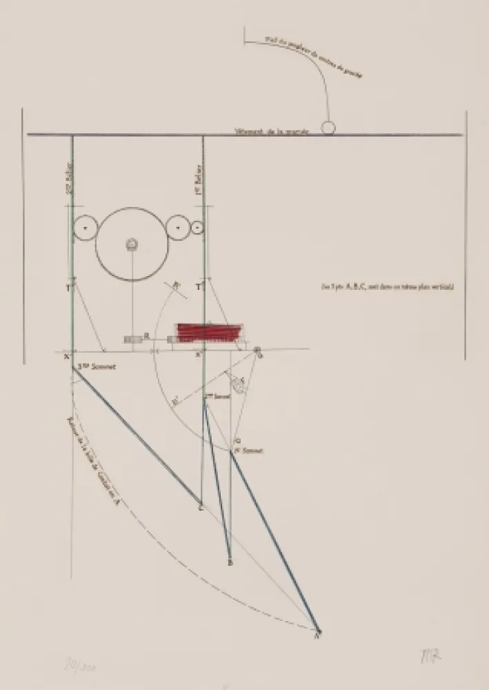 Aguafuerte Duchamp - Combat de boxe