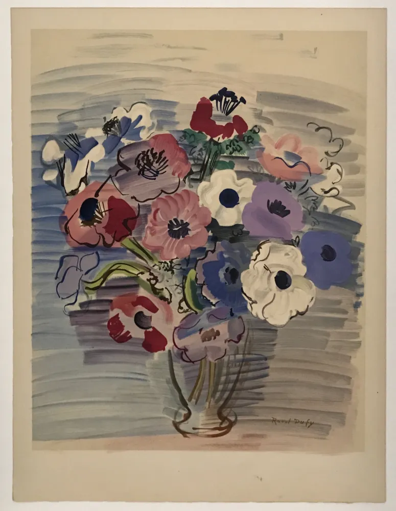 Litografía Dufy - Anemones