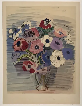 Litografía Dufy - Anemones