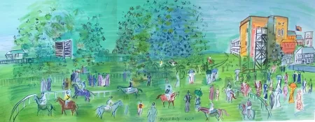 Litografía Dufy - Ascot