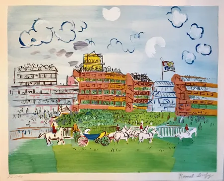 Litografía Dufy - Ascot 