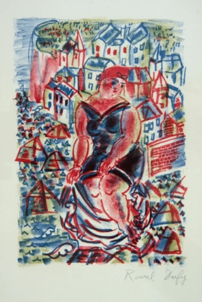 Litografía Dufy - Baigneuse Devant le Port de St Adresse