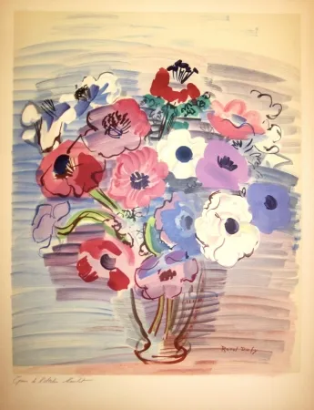Litografía Dufy - Bouquet de fleurs