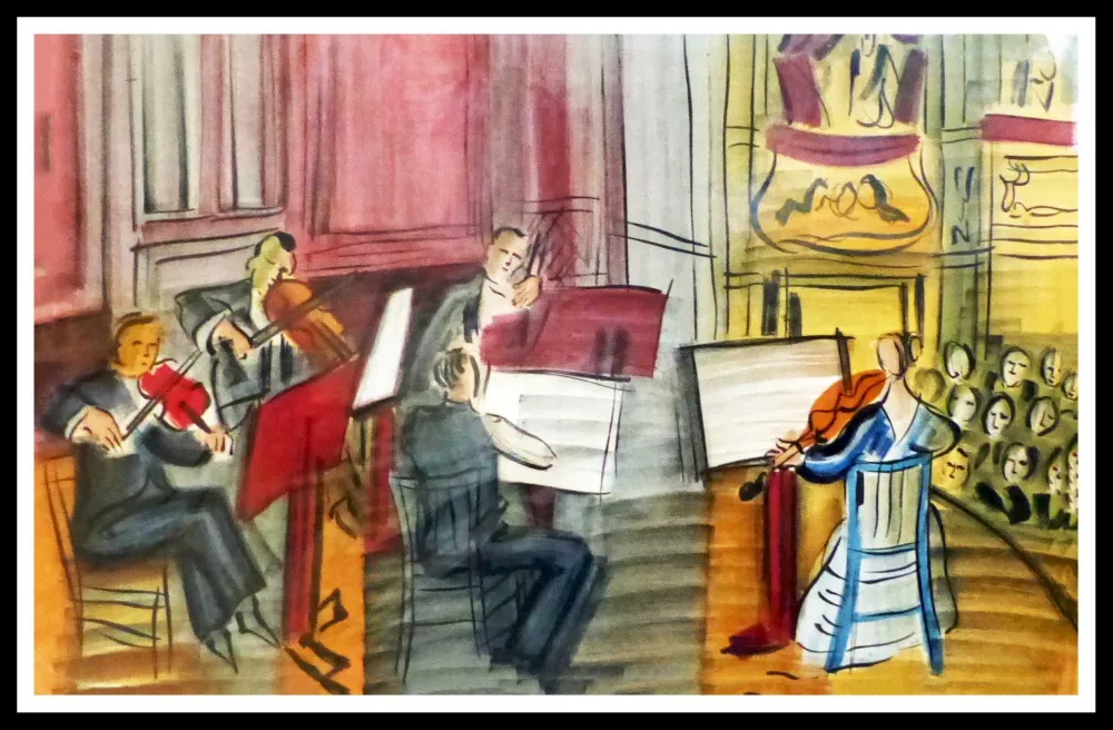 Litografía Dufy - CONCERT DES ANGES II