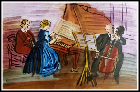 Litografía Dufy - CONCERT DES ANGES III