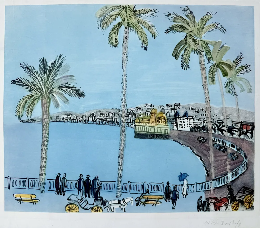 Aguatinta Dufy - La baie des Anges a Nice
