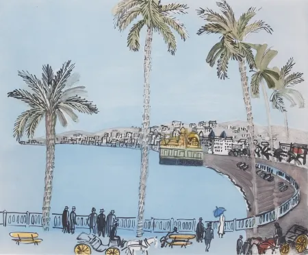 Aguatinta Dufy - La baie des Anges a Nice