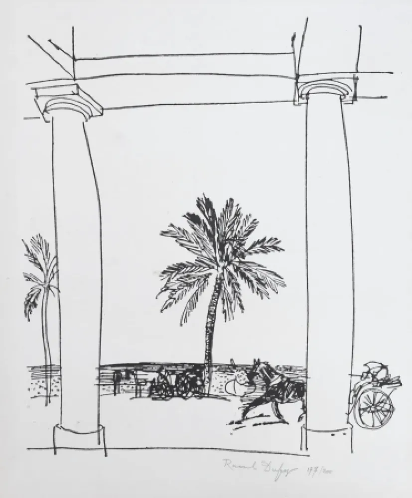 Litografía Dufy - La Palais de la Méditerranée