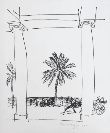 Litografía Dufy - La Palais de la Méditerranée