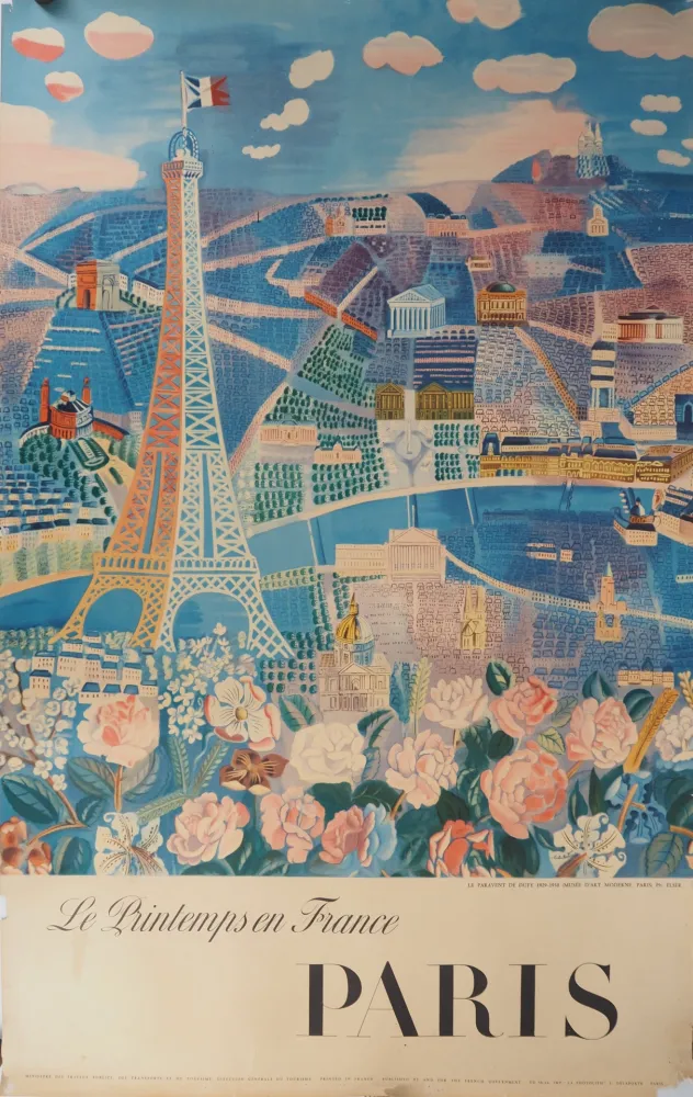 Litografía Dufy - Le printemps en France, Paris