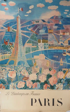 Litografía Dufy - Le printemps en France, Paris