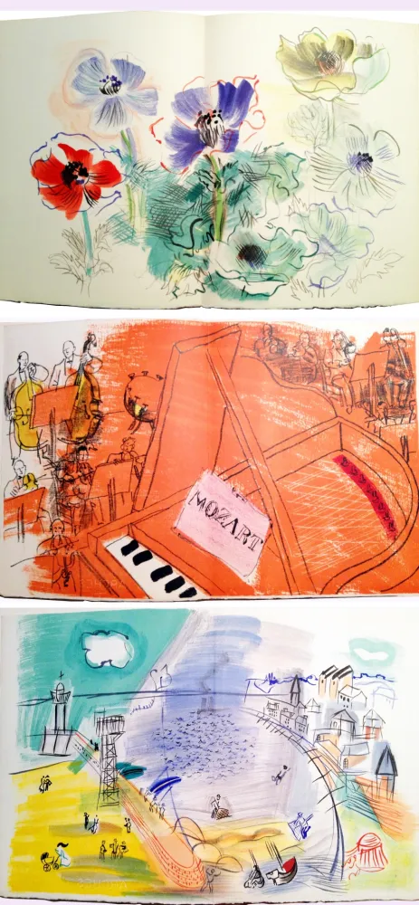 Libro Ilustrado Dufy - Léon-Paul FARGUE : ILLUMINATIONS NOUVELLES. 14 lithographies originales (1953)