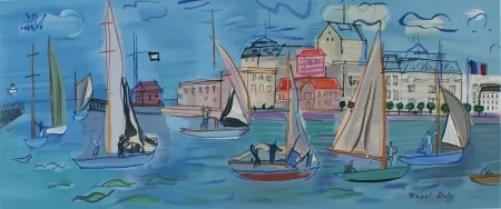 Litografía Dufy - Les Regates