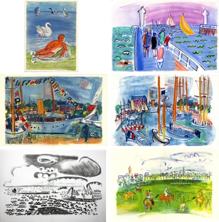 Libro Ilustrado Dufy - M. de Saint-Pierre : LES CÔTES NORMANDES. Lithographies de Raoul Dufy (1961)
