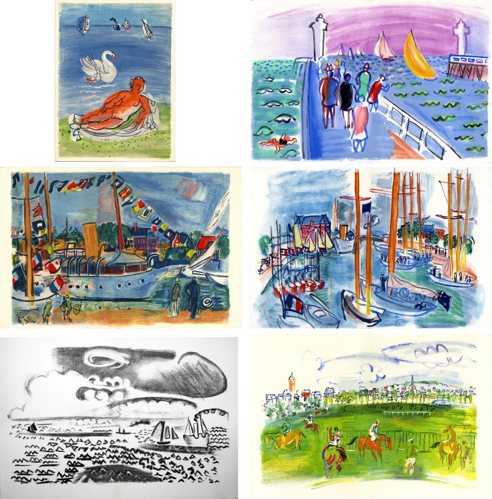 Libro Ilustrado Dufy - M. de Saint-Pierre : LES CÔTES NORMANDES. Lithographies de Raoul Dufy (1961)