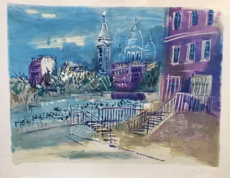 Litografía Dufy - Montmartre