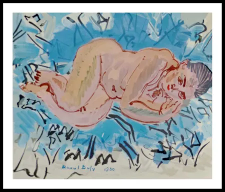 Litografía Dufy - NU COUCHE