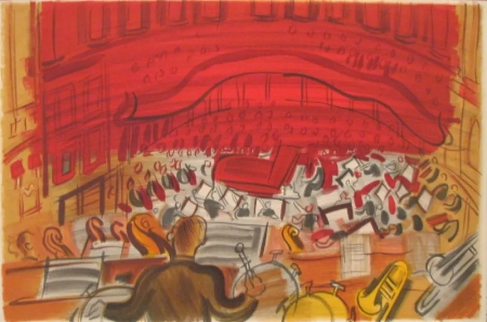 Litografía Dufy - Orchestre
