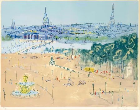 Litografía Dufy - Place de la Concorde