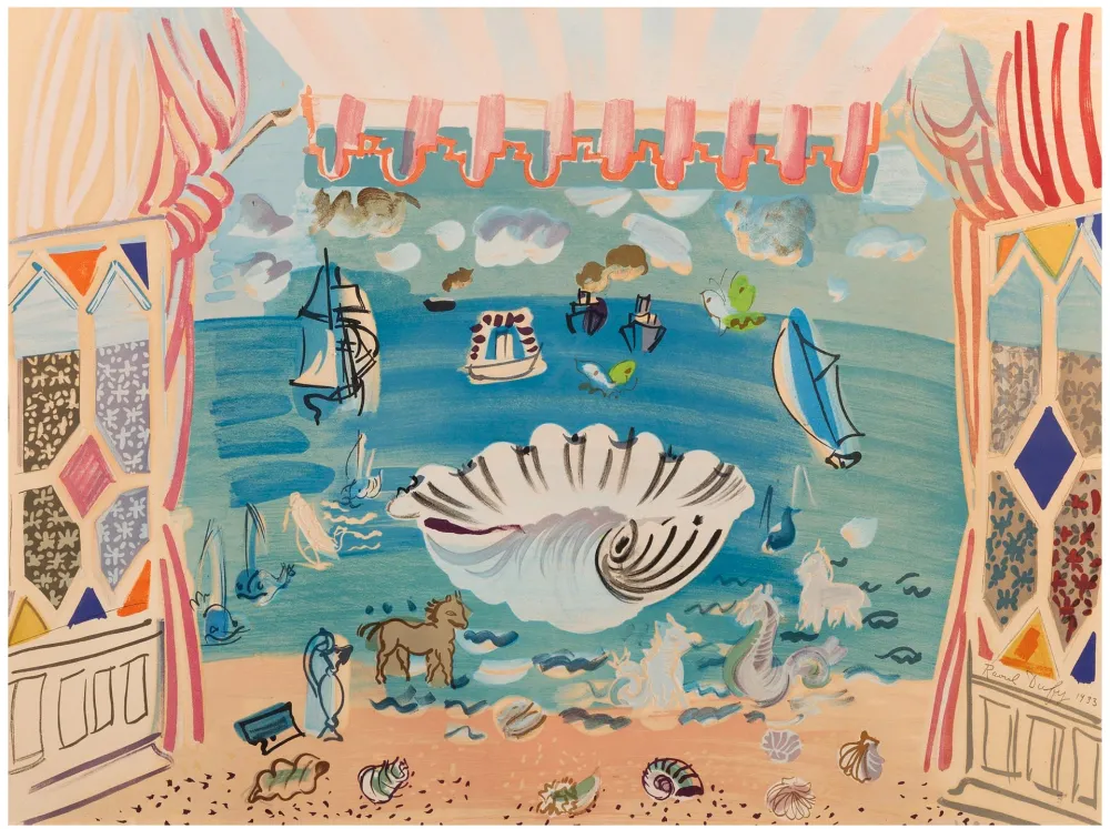 Litografía Dufy - RIDEAU DE THEÂTRE POUR LE BALLET 