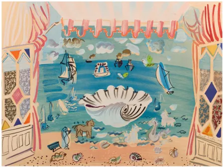 Litografía Dufy - RIDEAU DE THEÂTRE POUR LE BALLET 