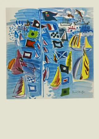 Litografía Dufy - VILLE DE HONFLEUR - HOMMAGE A RAOUL DUFY 1954