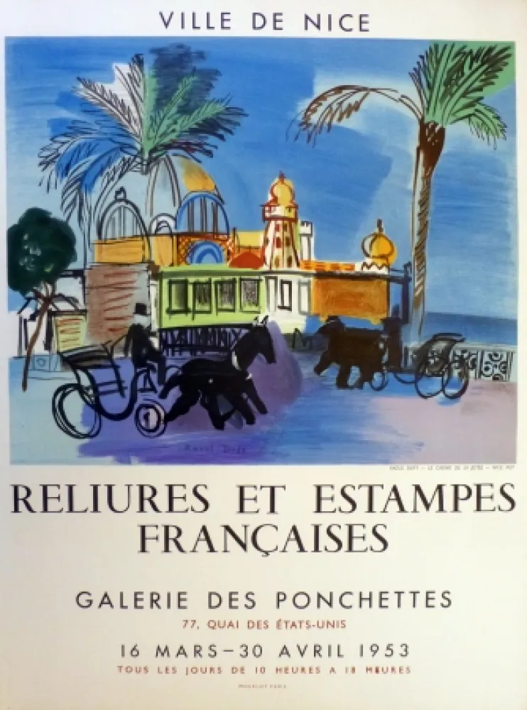 Litografía Dufy - Ville de Nice