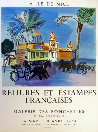 Litografía Dufy - Ville de Nice