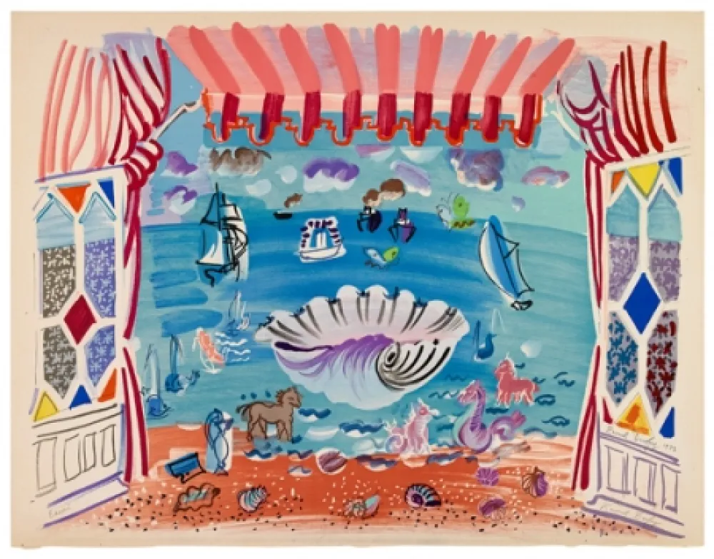 Litografía Dufy - Vue de la fenetre