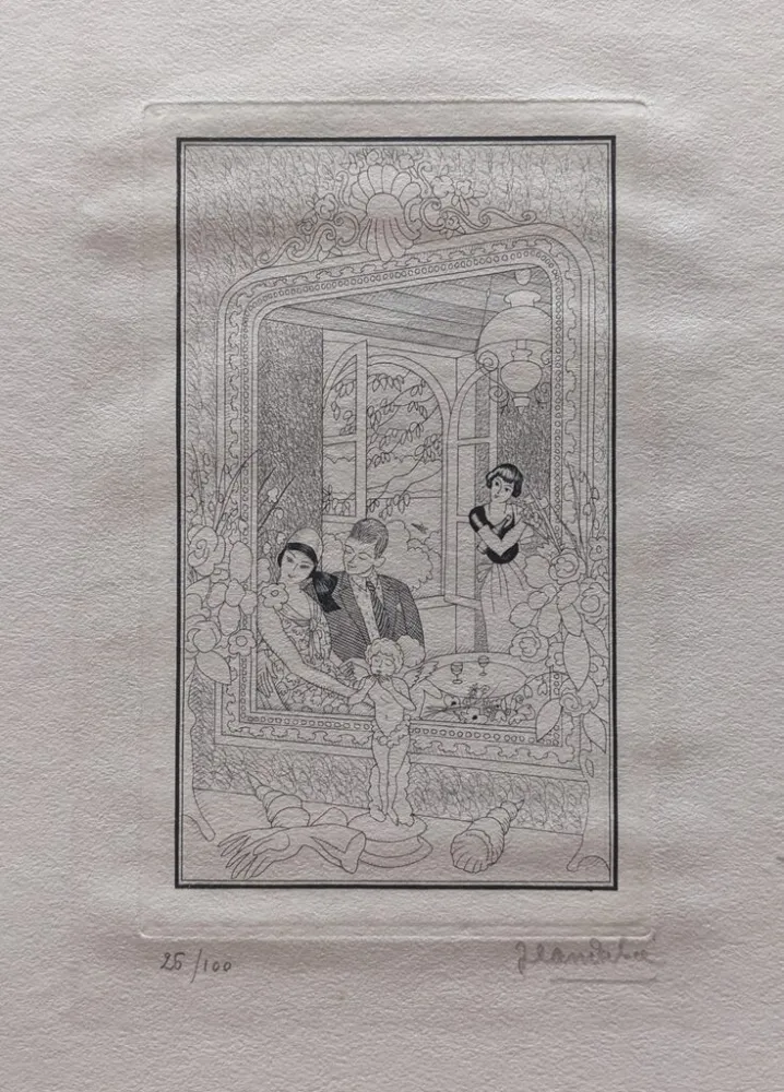 Grabado Dulac - Les Fiancés