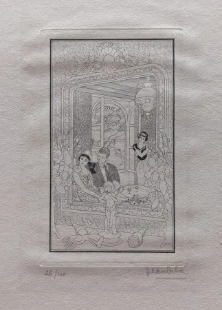 Grabado Dulac - Les Fiancés