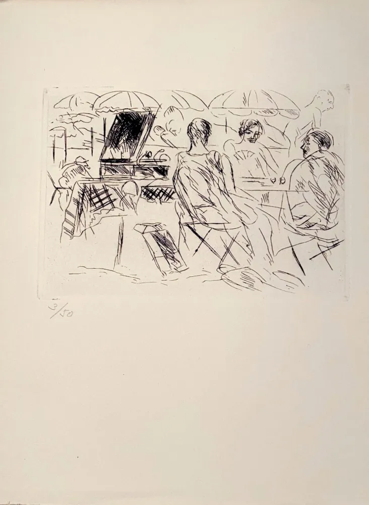 Grabado Dunoyer De Segonzac - Plage, ca.