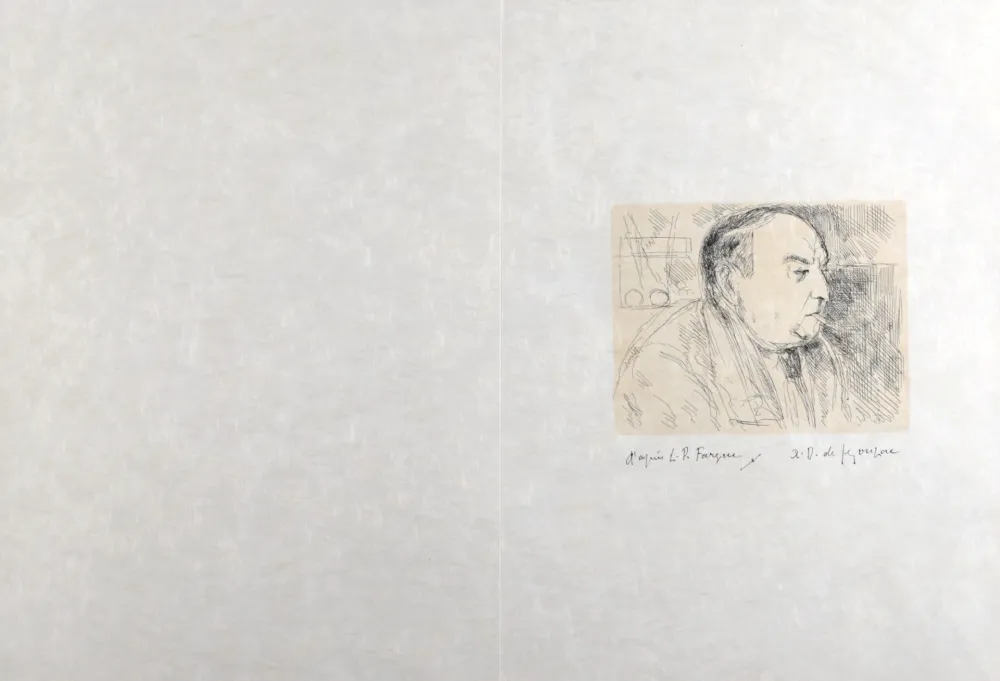Litografía Dunoyer De Segonzac - Portrait de Léon-Paul Fargue, 1964