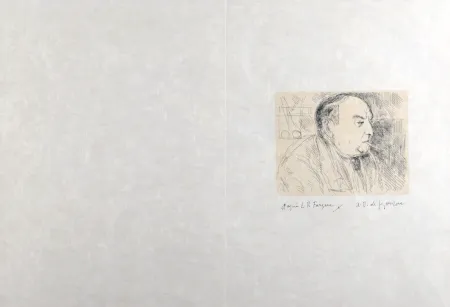 Litografía Dunoyer De Segonzac - Portrait de Léon-Paul Fargue, 1964