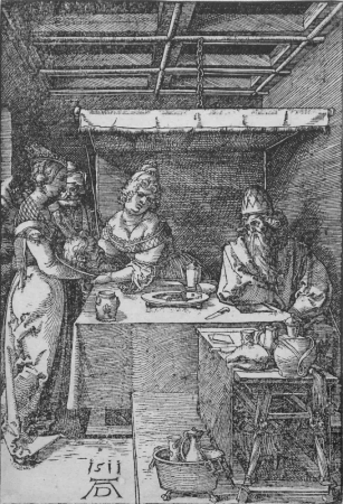 Grabado En Madera Durer - Salome Presenting the Head of John the Baptist to Herodias