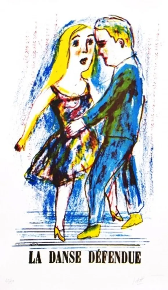 Litografía Dutertre - Danse Défendue