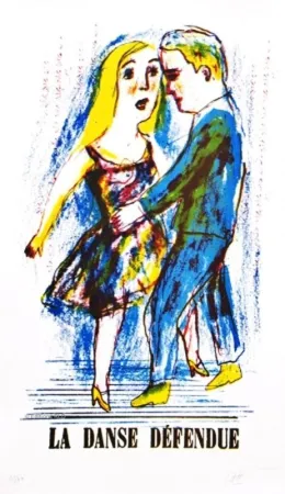 Litografía Dutertre - Danse Défendue